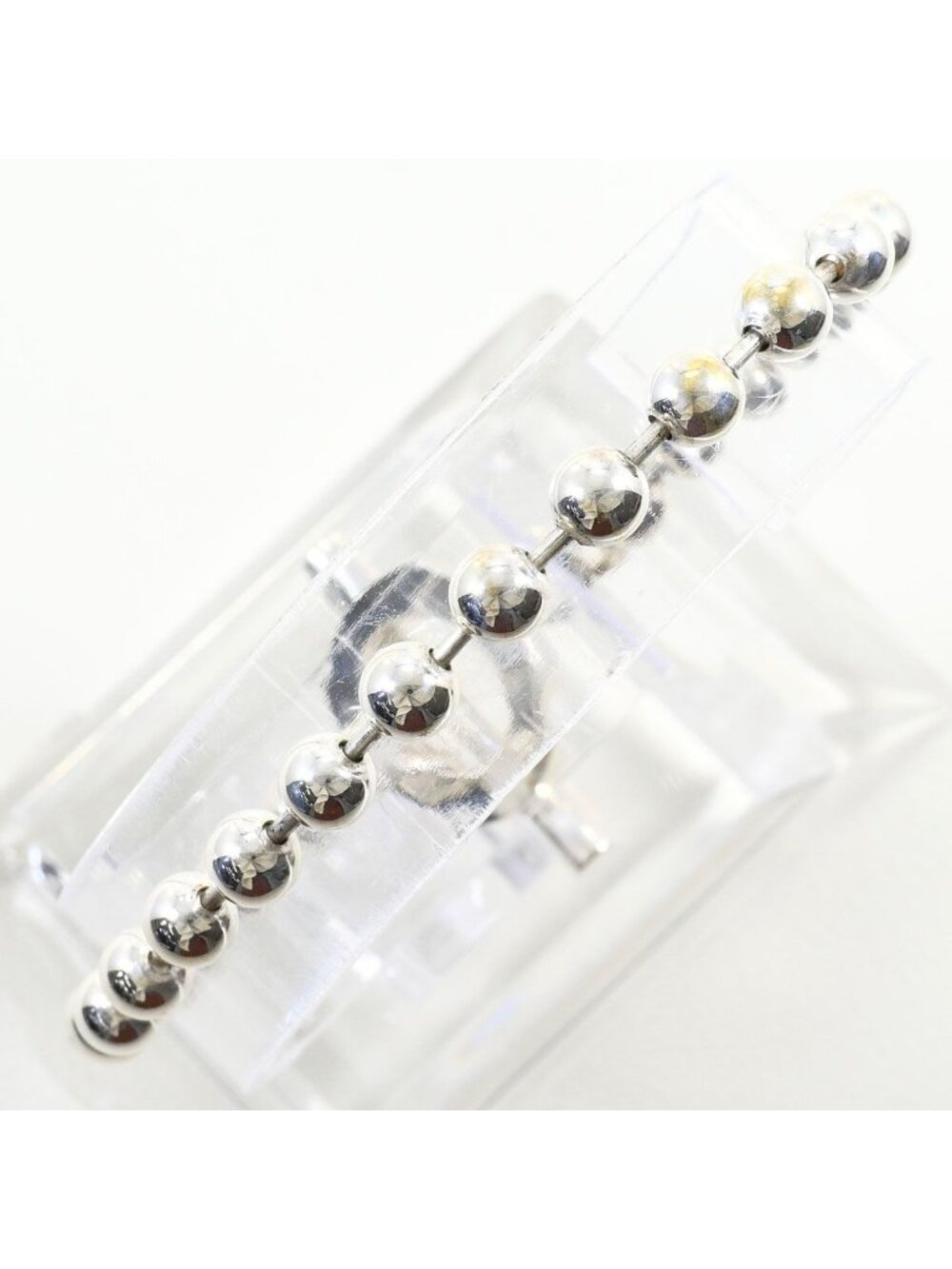 Gucci Ball Chain 925 Sterling Silver Bracelet 16.5 cm - Picture 2 of 4